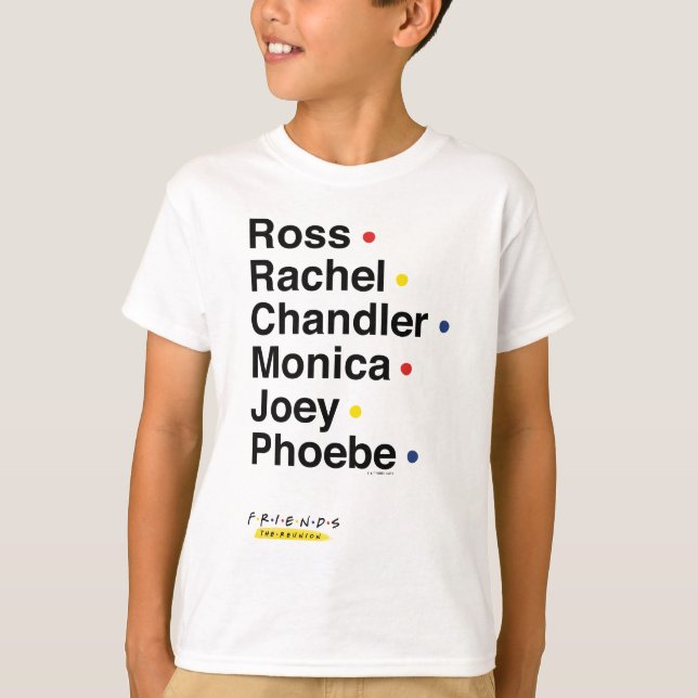 T-shirt FRIENDS™ | Noms des personnages 2 (Devant)