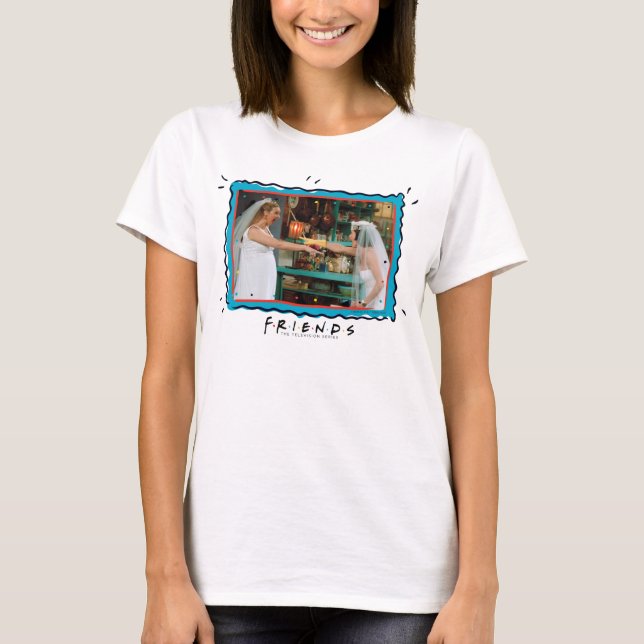 T-shirt FRIENDS™| Phoebe et Monica en robe Mariage (Devant)