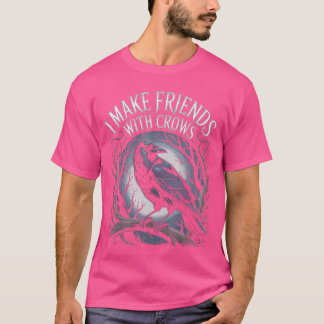 T-shirt Friends with Crows Animal Gothic Birds Animal Funn