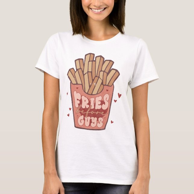 T-shirt Fries Avant Les Gars Drôle (Devant)
