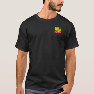 T-shirt Fries Françaises À Pocket Fries Restauration Rapid