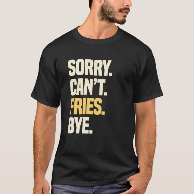 T-shirt Fries frites chips frites Français Pommes de terre (Devant)