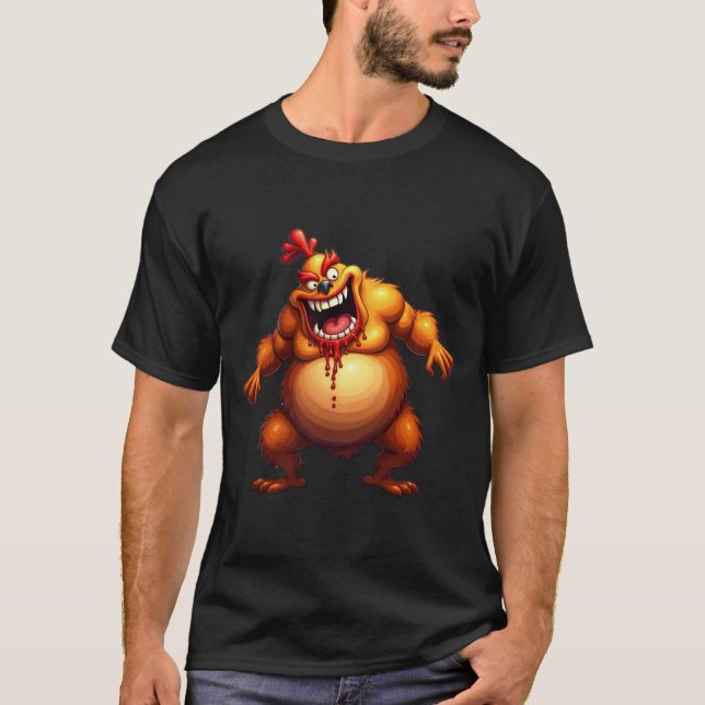 T-shirt FRIGO CHICKEN MONSTER Vacances d'été mode (Devant)