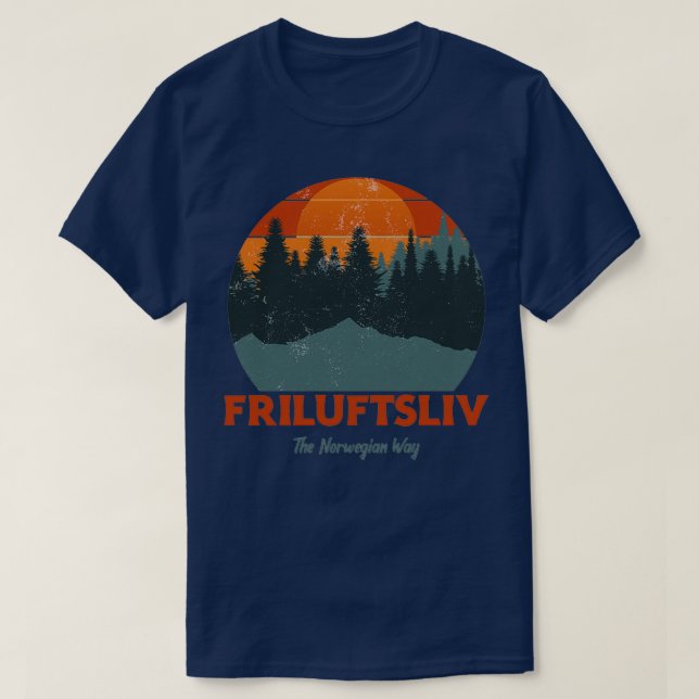 T-shirt Friluftsliv Connect With Nature The Norwegian Way (Design devant)