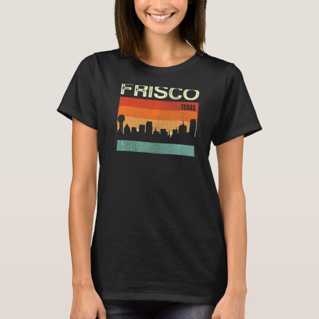 T-shirt Frisco Texas Town Skyline (Devant)