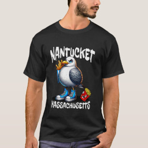 T-shirt Frites françaises drôles de mouette de Nantucket M