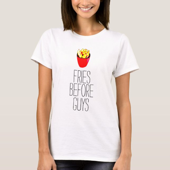 T-shirt Fritures avant dessus de dames de types (Devant)