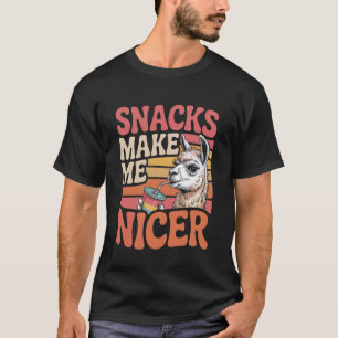 T-shirt Fritures Drôles Me Rendent Lama Animal Plus Gentil