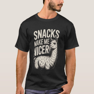 T-shirt Fritures Drôles Me Rendent Lama Animal Plus Gentil