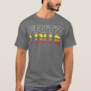 T-shirt Fritz prénom drôle vintage coucher de soleil famil
