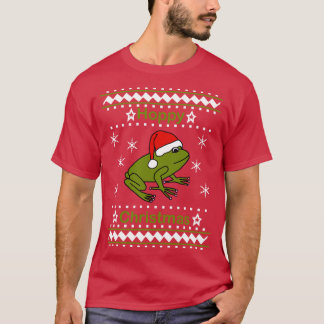 T-shirt Frog dit Hoppy Christmas