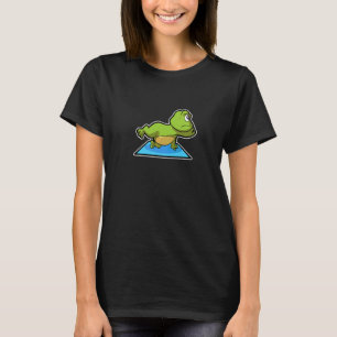 T-shirt Frog Frog Poses de yoga Sports Gymnastique Ohm Bat