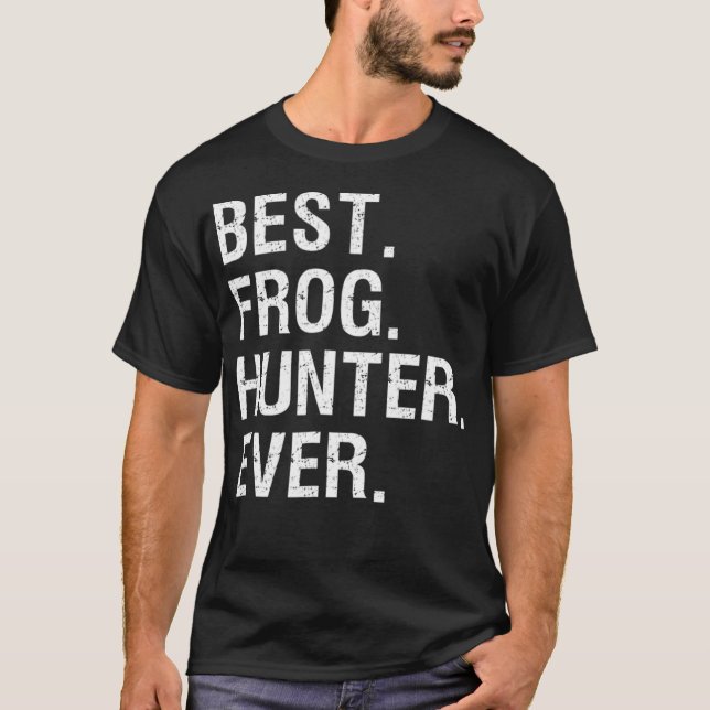 T-shirt Frog Hunter Funny   Bullfrog Gigging Hunting (Devant)