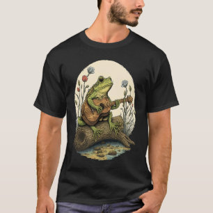 T-shirt Frog Jouer Guitare Frog Jouer Banjo Sur