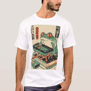 T-shirt Frog Jouer Pc Jeux, Ukiyo-e Frog Art, Frog
