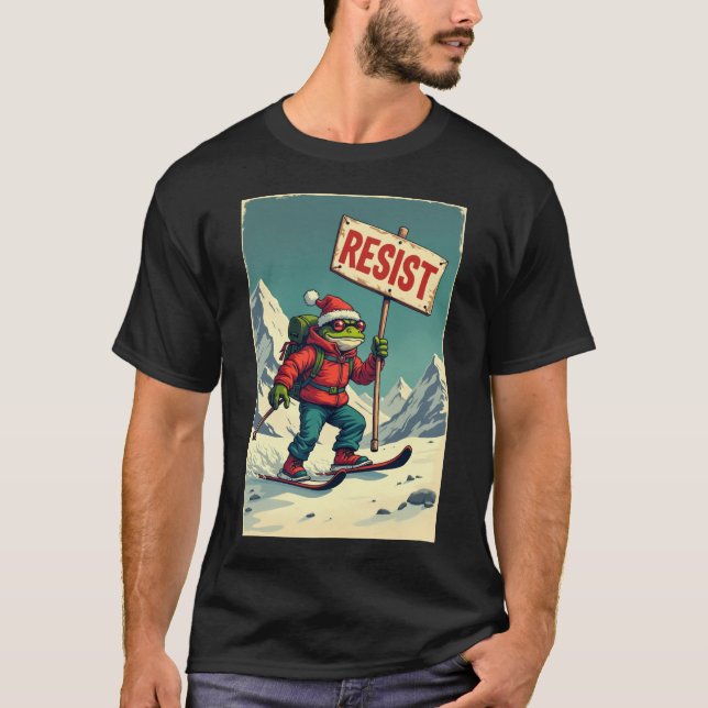 T-shirt Frog Resist Portland Frog Protest - Portland Frog (Devant)