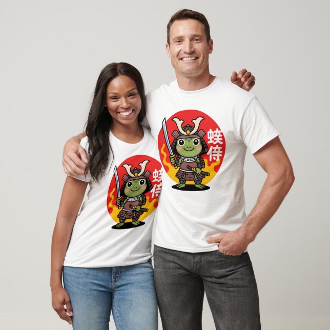 T-shirt Frog Samurai Warrior Art (Unisexe)