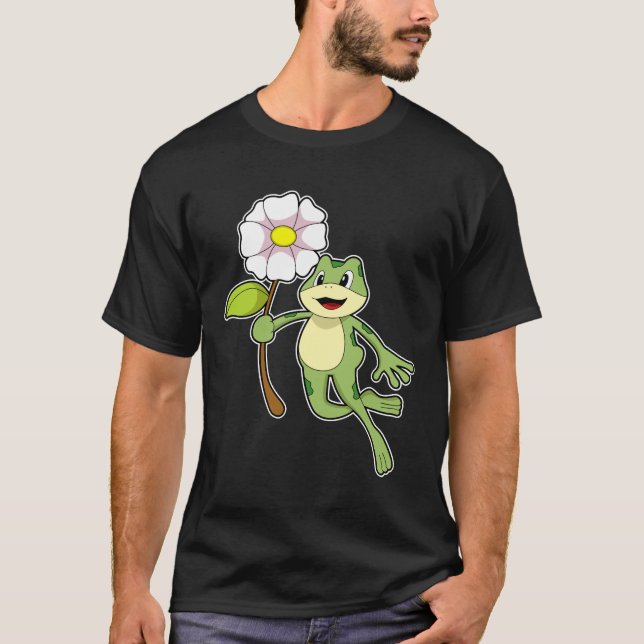 T-shirt Frog with Flower. (Devant)