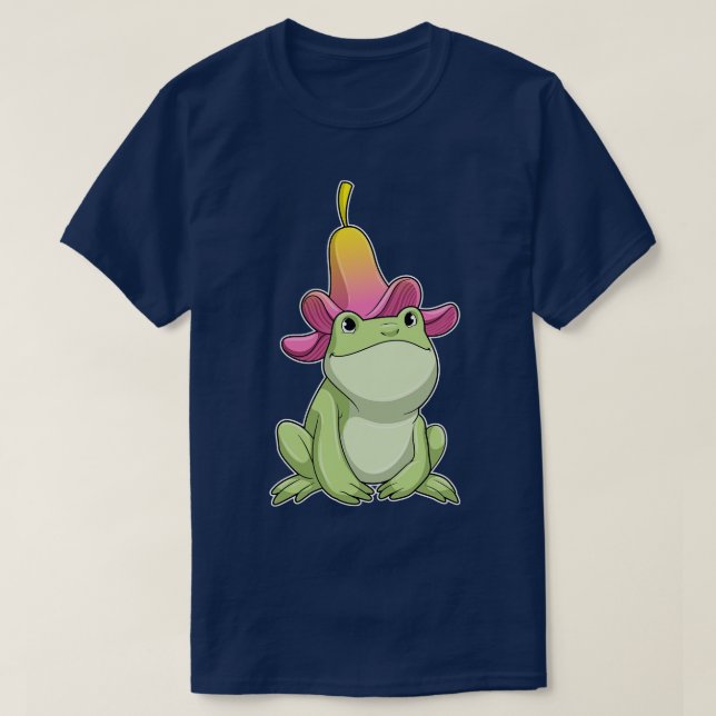 T-shirt Frog with Plumeria (Design devant)