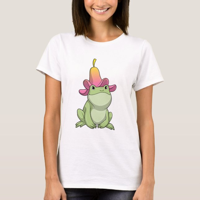 T-shirt Frog with Plumeria (Devant)