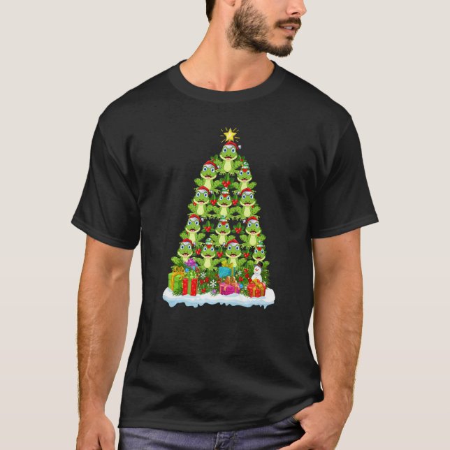 T-shirt Frog  Xmas Holiday  Frog Christmas Tree (Devant)