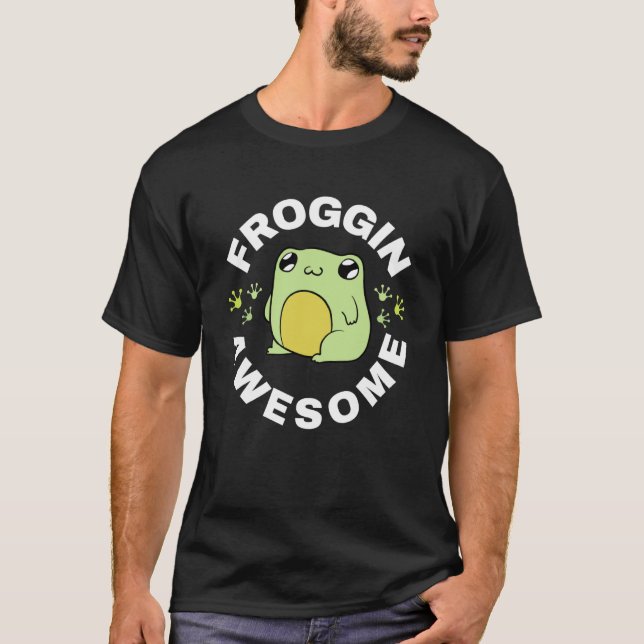 T-shirt Froggin Awesome Frog Catching Amphibian (Devant)