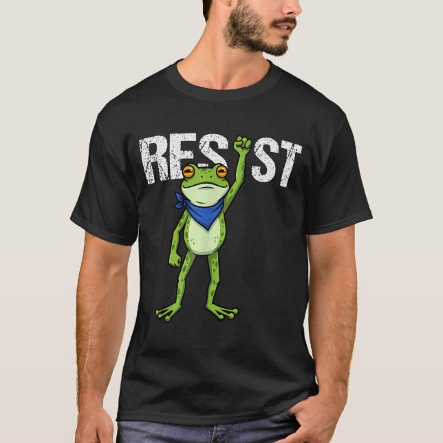 T-shirt Frogs Resist - Rtland Frog Protest Funny  (Devant)
