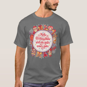 T-shirt Frohe Weihnachten Noël Vacances Nouvel An Happ