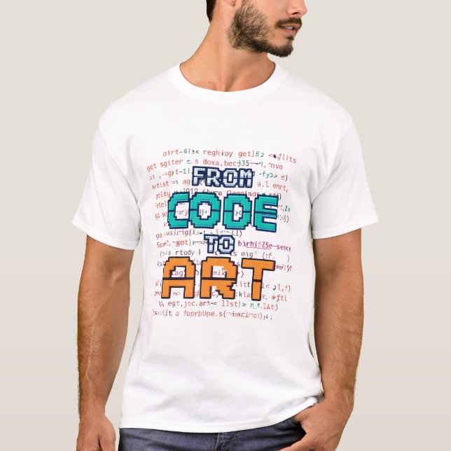 T-shirt From Code To Art Creative Pixel Software Developer (Devant)