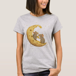 T-shirt Fromage à partager avec les souris sur la lune