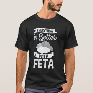 T-shirt Fromage de Feta Drôle Nourriture Végétalienne Grec