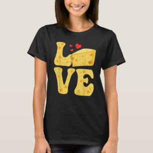 T-shirt Fromage Gouda Feta Cheddar LOVE