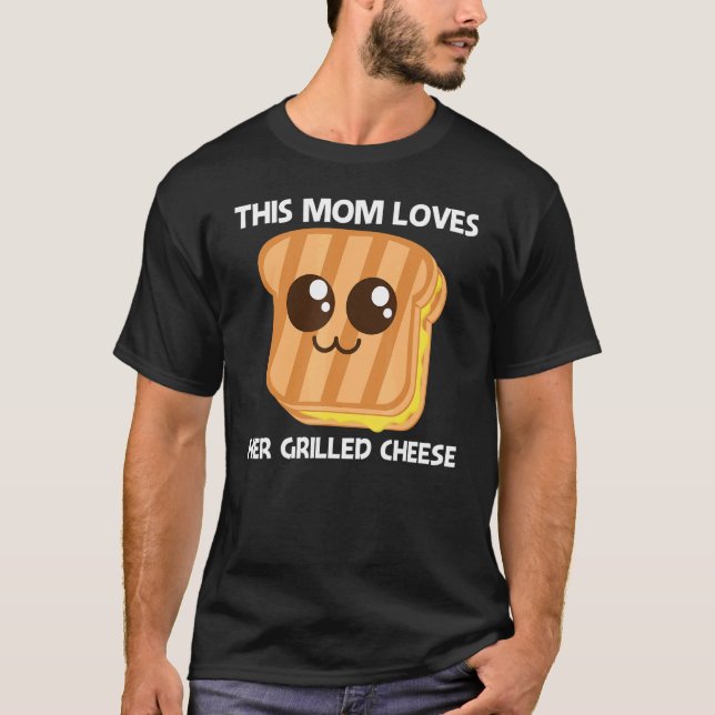 T-shirt Fromage Grillé Mignonne Pour Maman Mère Pain De To (Devant)