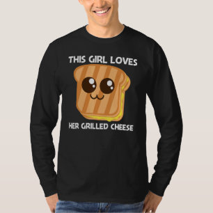 T-shirt Fromage Grillé Pour Filles Enfants Pain De Toast 1