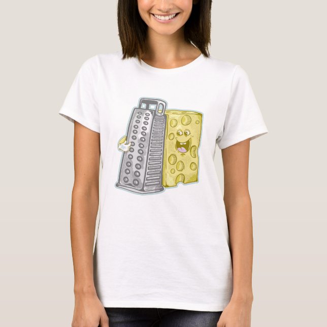 T-shirt Fromage râpé avec raidiste (Devant)