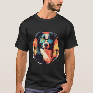 T-shirt Frontière Collie Chien Hommes Femmes Enfants