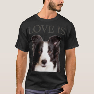 T-shirt Frontière Collie Femmes Hommes Enfants Aimer Chien