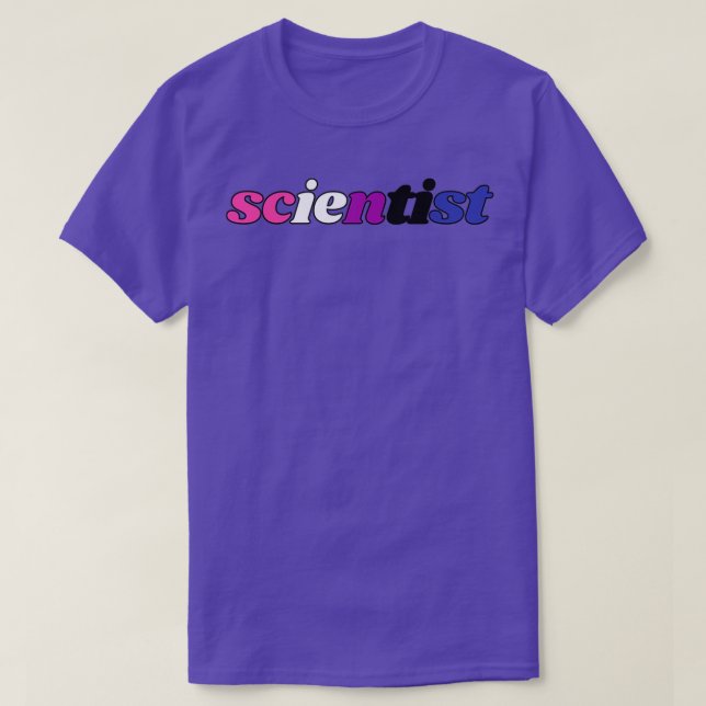 T-shirt frontière genderfluide scientifique (Design devant)