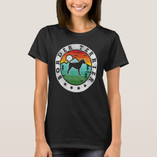 T-shirt Frontière vintage Terrier Retro Chien Maman Papa