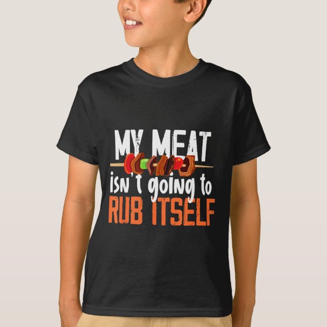 T-shirt Frottement de viande drôle barbeque design pour ho (Devant)