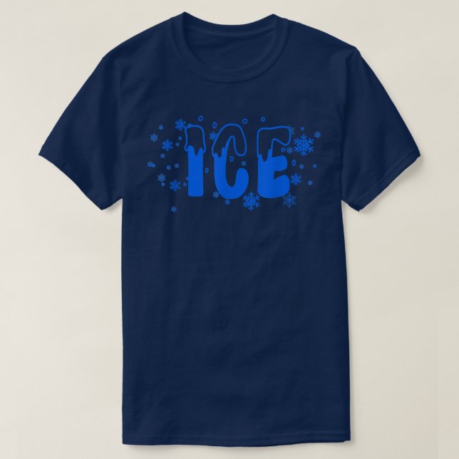 T-shirt Frozen Ice Funny Halloween Costume  (Design devant)