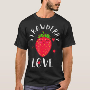 T-shirt Fruit d'amour fraise Fruit souriant fermier Greeng