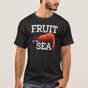 T-shirt Fruit De La Mer Crevettes Femmes Pâtes Foodie Amou