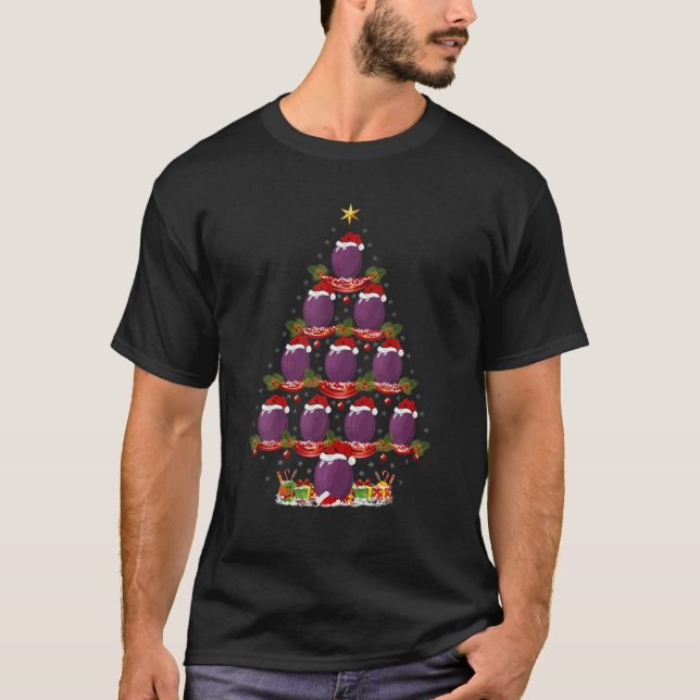 T-shirt Fruit de prune amusant Noël Fruit d'arbre Lumière  (Devant)