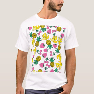 T-shirt Fruit Fiesta : Bananes, ananas, fraises