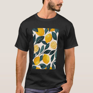 T-shirt Fruit minimaliste d'art Motif citron