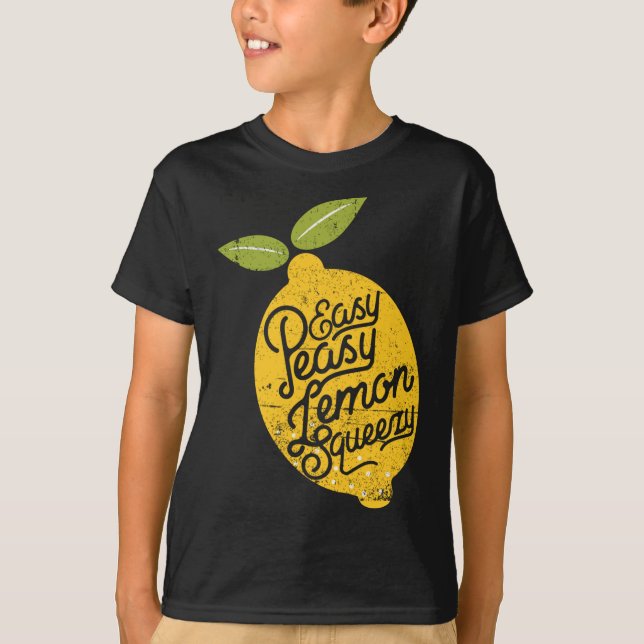 T-shirt Fruit Peasy Citron Squeezy Citrus Peel Cadeau (Devant)