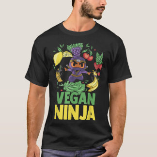 T-shirt Fruit Vegan Ninja Vegetarian Foodies T-S