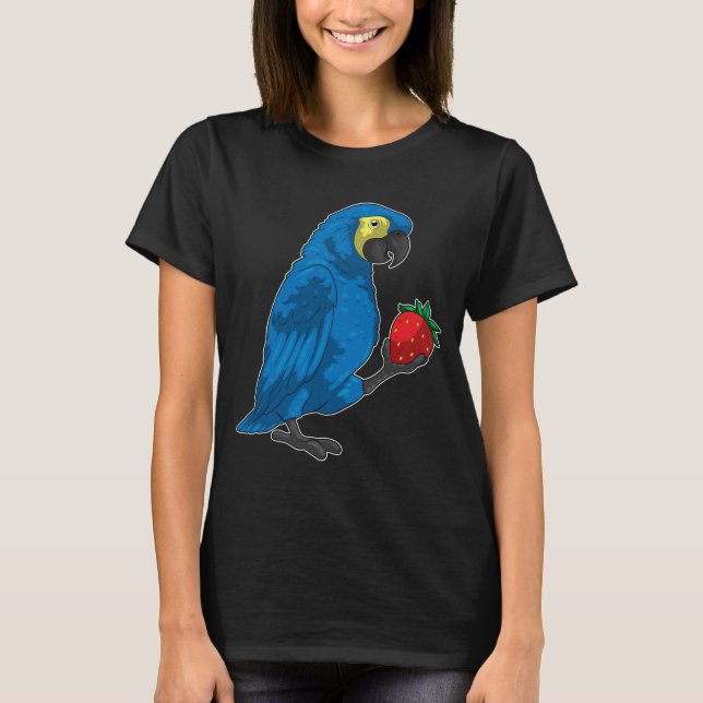 T-shirt Fruits de fraise de perroquet (Devant)