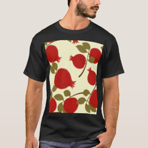 T-shirt Fruits de grenade : Cartoon Arrière - plan jaune